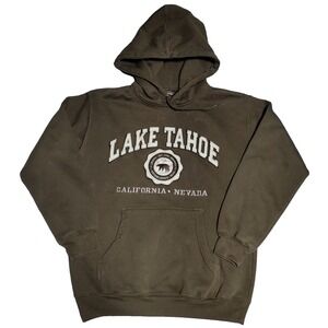 VTG PRAIRIE MOUNTAIN Men Small LAKE TAHOE CALIFORNIA NEVADA Embroidered Hoodie